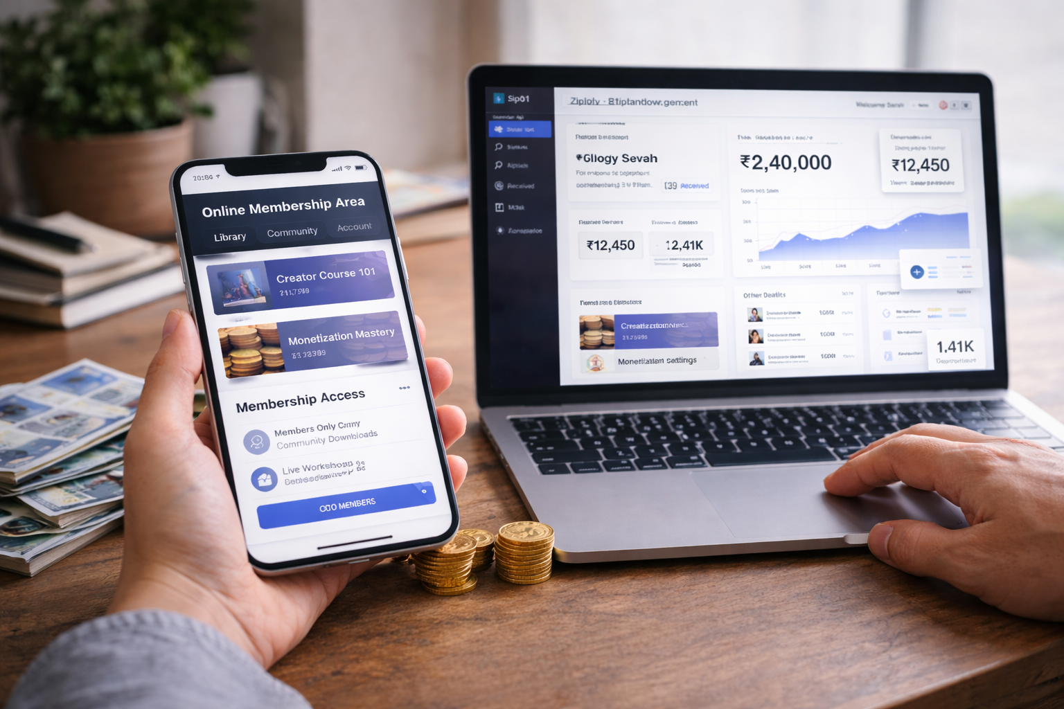 Creator dashboard - Revenue, subscribers, analytics